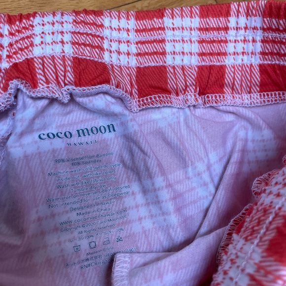 Coco Moon Hawaii like new Men’s pajama set ‘ula’ula red palaka bamboo, Large - Picture 7 of 9